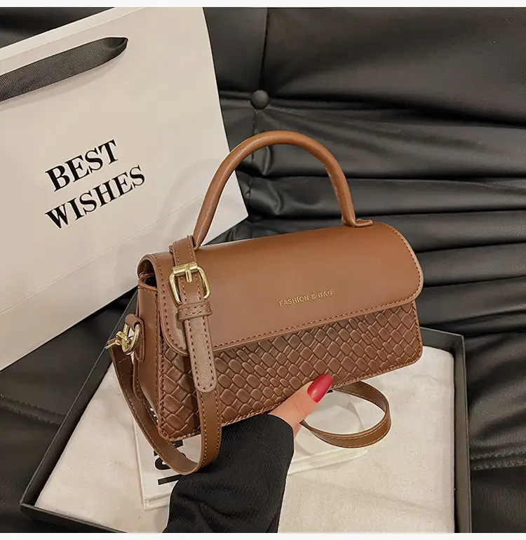 Brown Western Style Small Square Bag for Women — feature 23