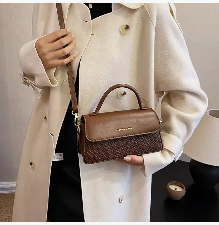 Brown Western Style Small Square Bag for Women — feature 35