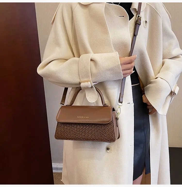 Brown Western Style Small Square Bag for Women — feature 37