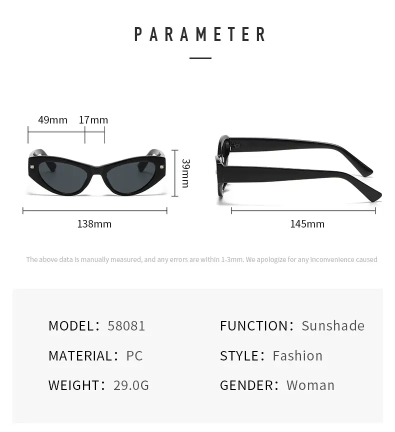 2024 Sweet Cool Cat's Eye Sunglasses for Women β feature 9