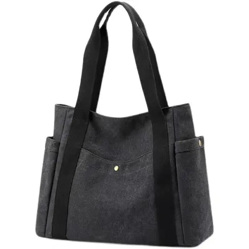 New Women's Canvas Shoulder Bag Large Capacity College Student - Image 5
