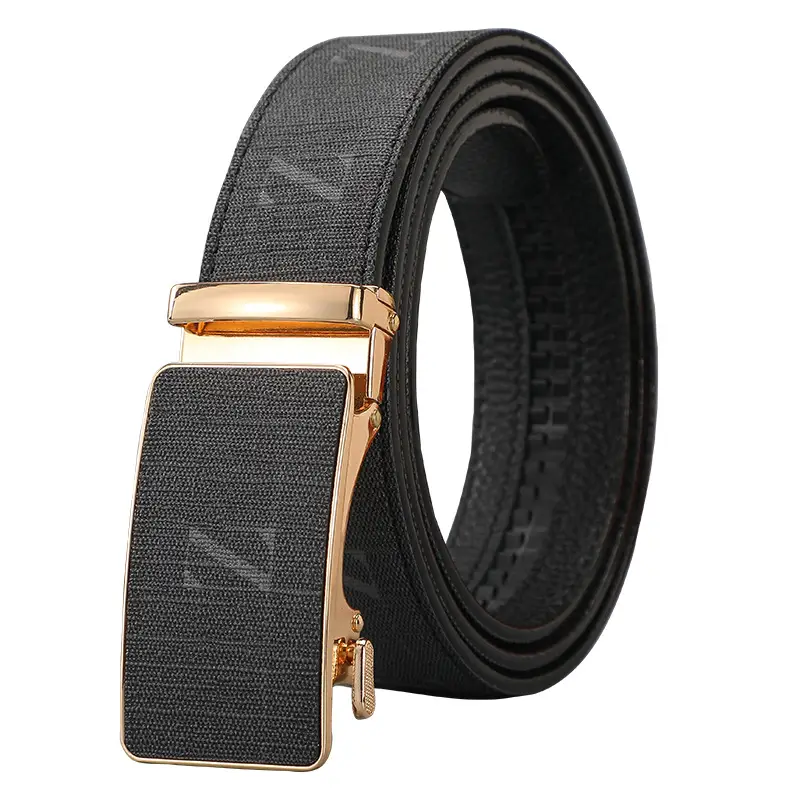 Men's Black Leather Belt with Gold Buckle 2024 - Image 11