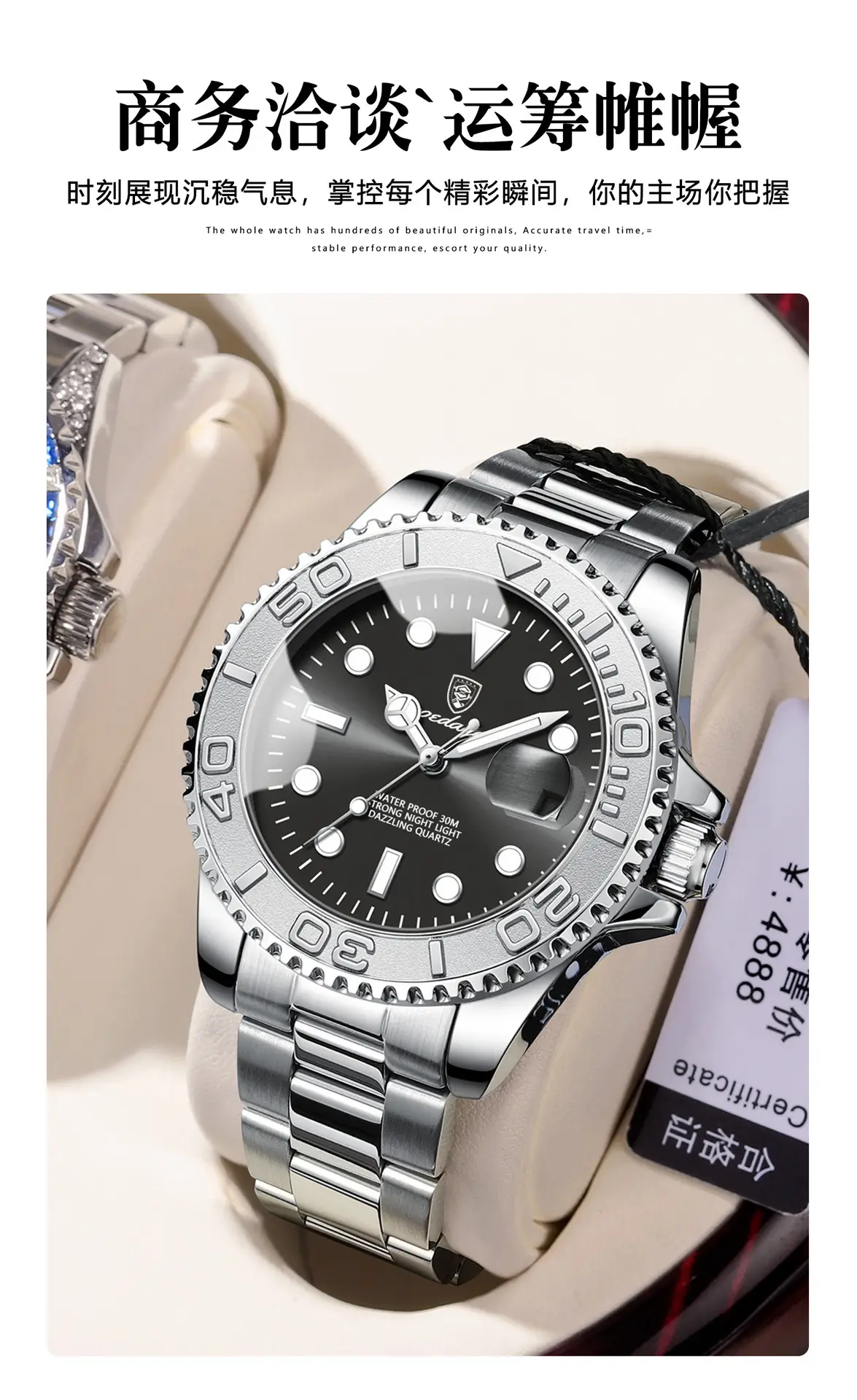 Men's Swiss Waterproof Luminous Quartz Watch — feature 13
