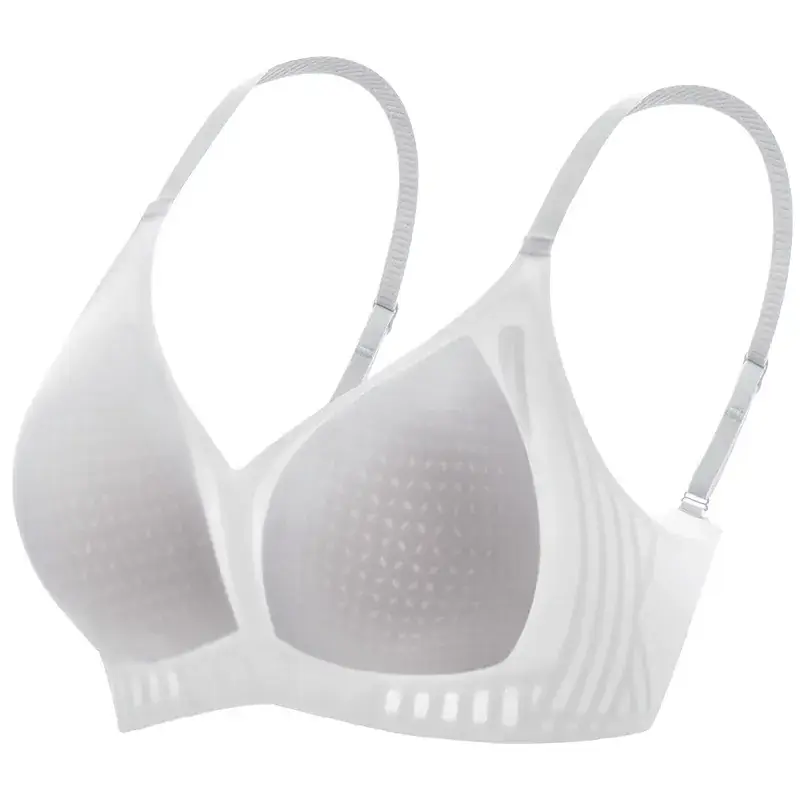 Women's Seamless Ice Silk Bra Fixed Cup Anti-Walking - Image 9
