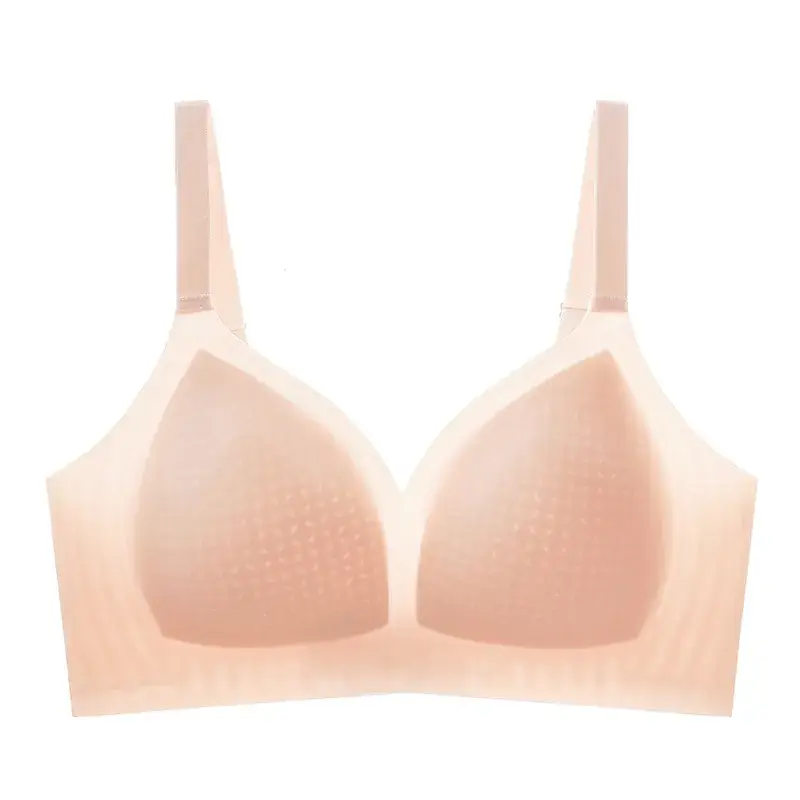 Women's Seamless Ice Silk Bra Fixed Cup Anti-Walking - Image 3