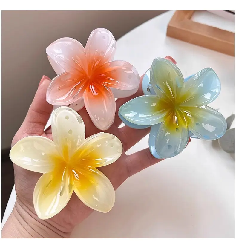 Orange Flower Hair Clips for Girls and Women — feature 3