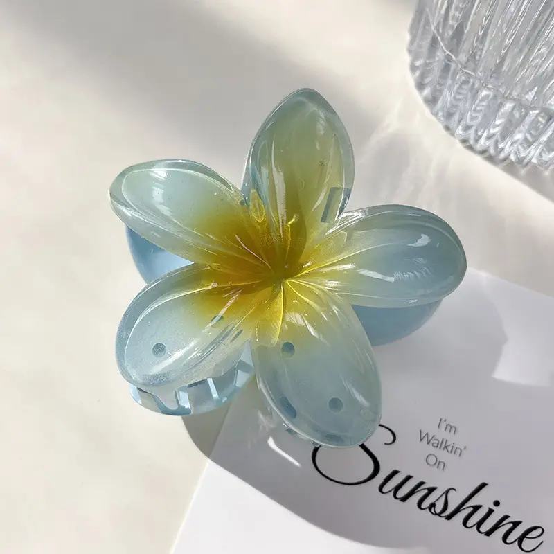 Orange Flower Hair Clips for Girls and Women