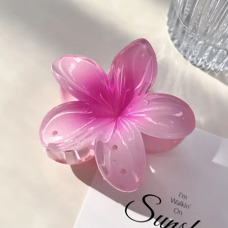 Orange Flower Hair Clips for Girls and Women