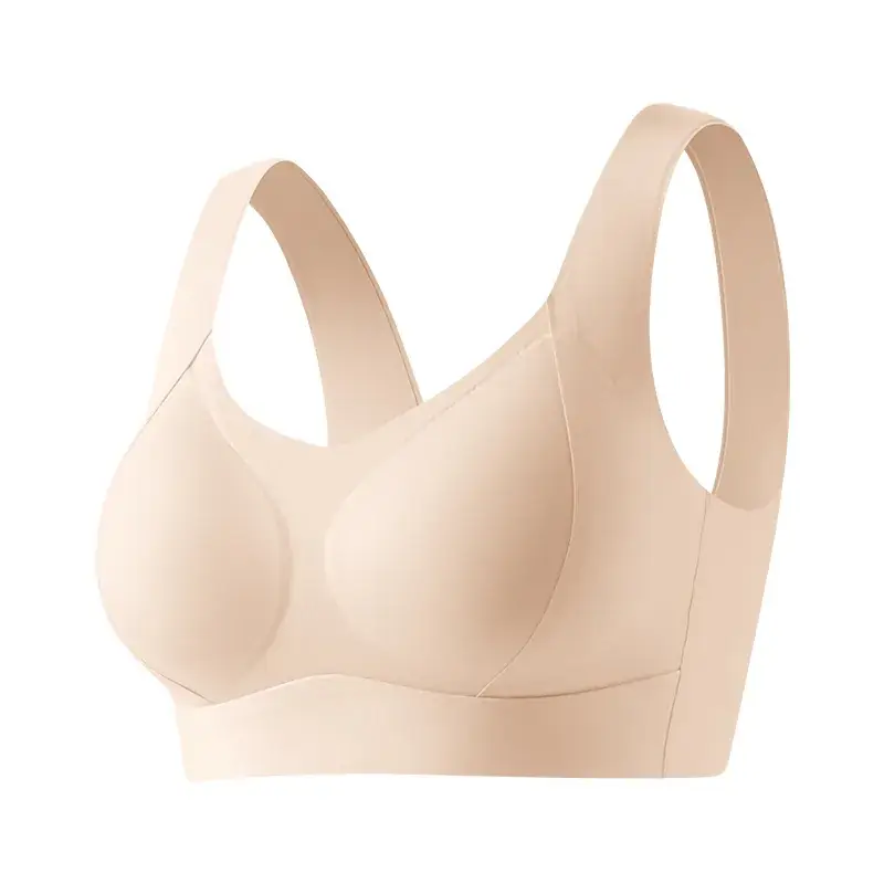 Traceless Underwire Bra Women's Purple Peach Large Chest - Image 10