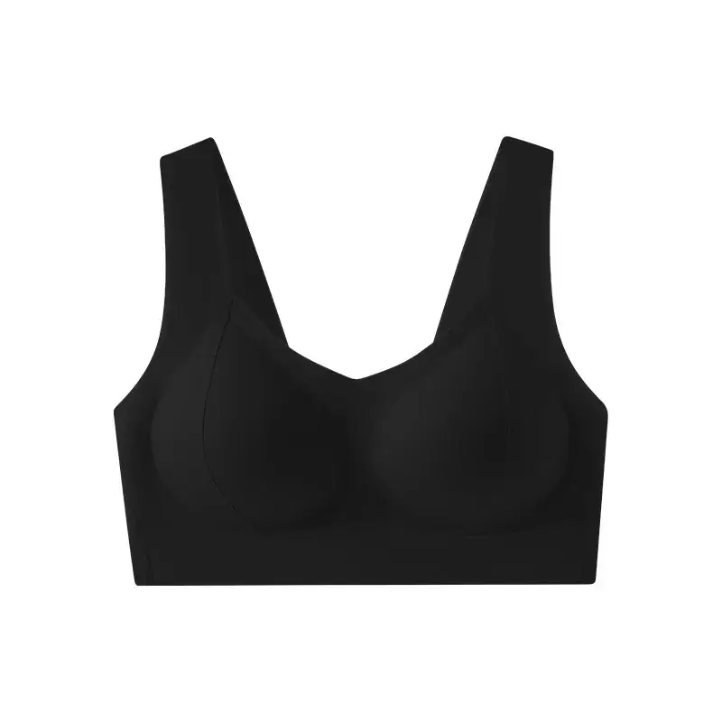 Traceless Underwire Bra Women's Purple Peach Large Chest - Image 2