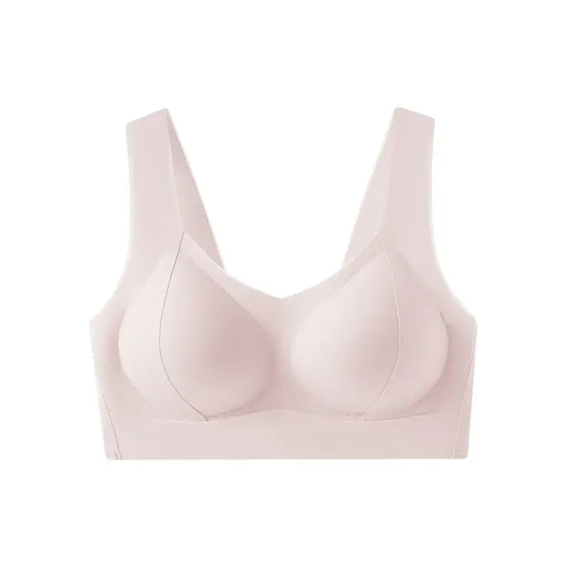 Traceless Underwire Bra Women's Purple Peach Large Chest - Image 5