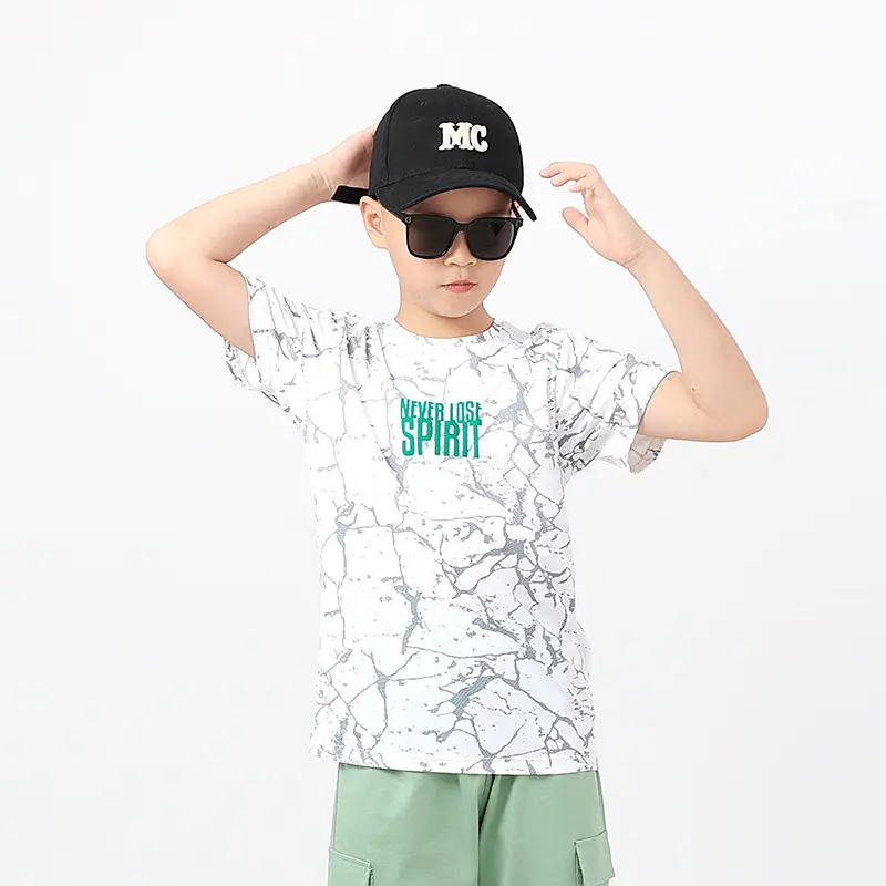 Kids Summer T-Shirt Green Mesh Quick Dry Short Sleeve - Image 6