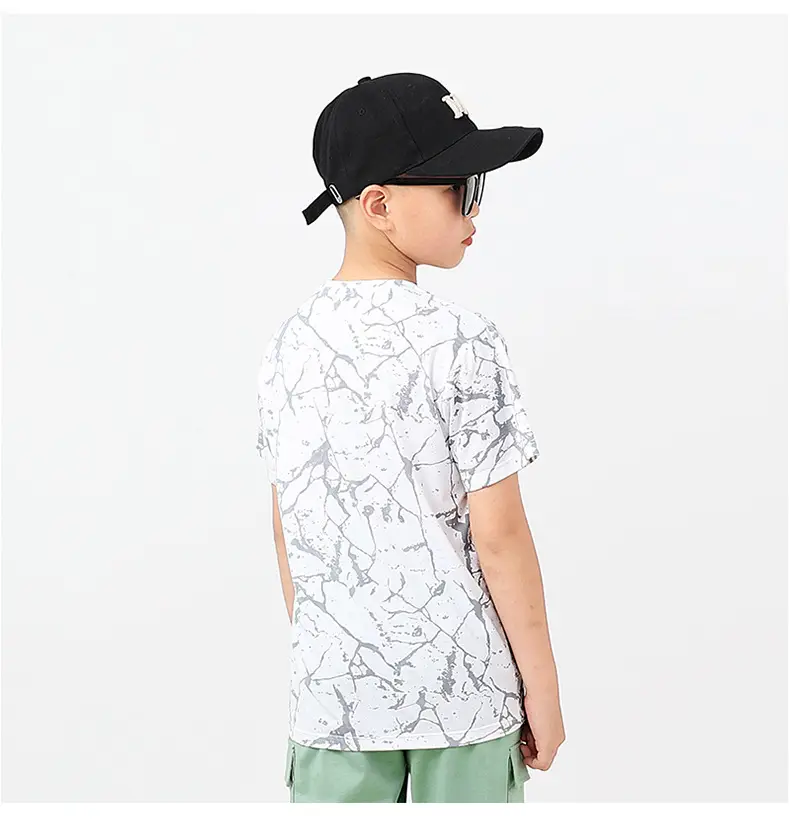 Kids Summer T-Shirt Green Mesh Quick Dry Short Sleeve — feature 55
