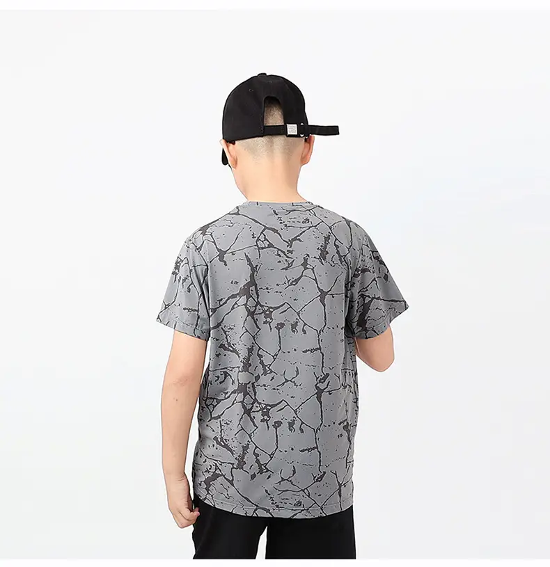 Kids Summer T-Shirt Green Mesh Quick Dry Short Sleeve — feature 63