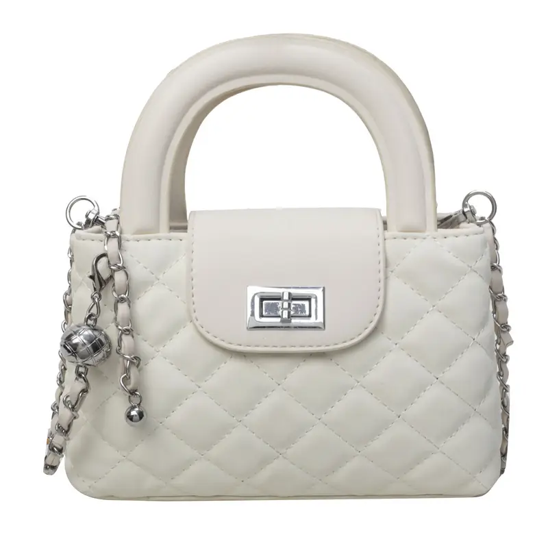 Women Rhomboid Chain Crossbody Bag Grey 2024 - Image 9