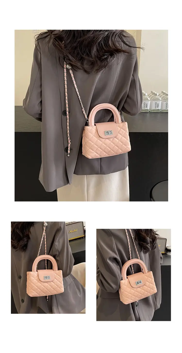 Women Rhomboid Chain Crossbody Bag Grey 2024 — feature 13