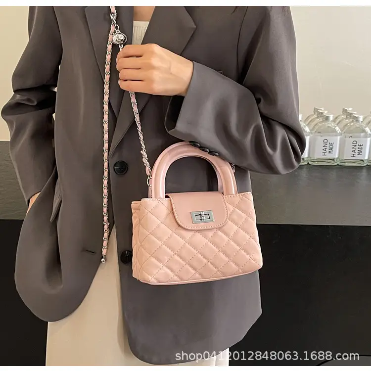 Women Rhomboid Chain Crossbody Bag Grey 2024 — feature 14