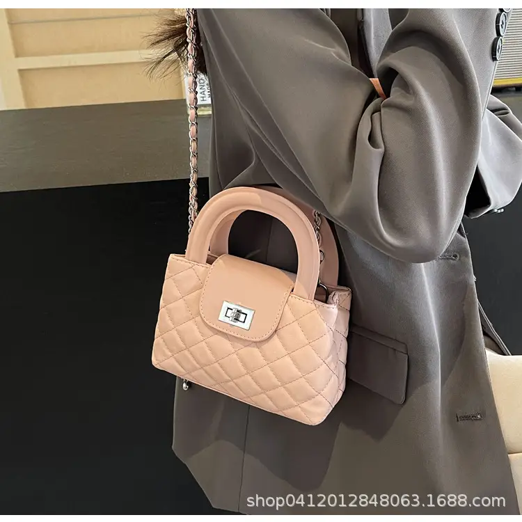 Women Rhomboid Chain Crossbody Bag Grey 2024 — feature 16