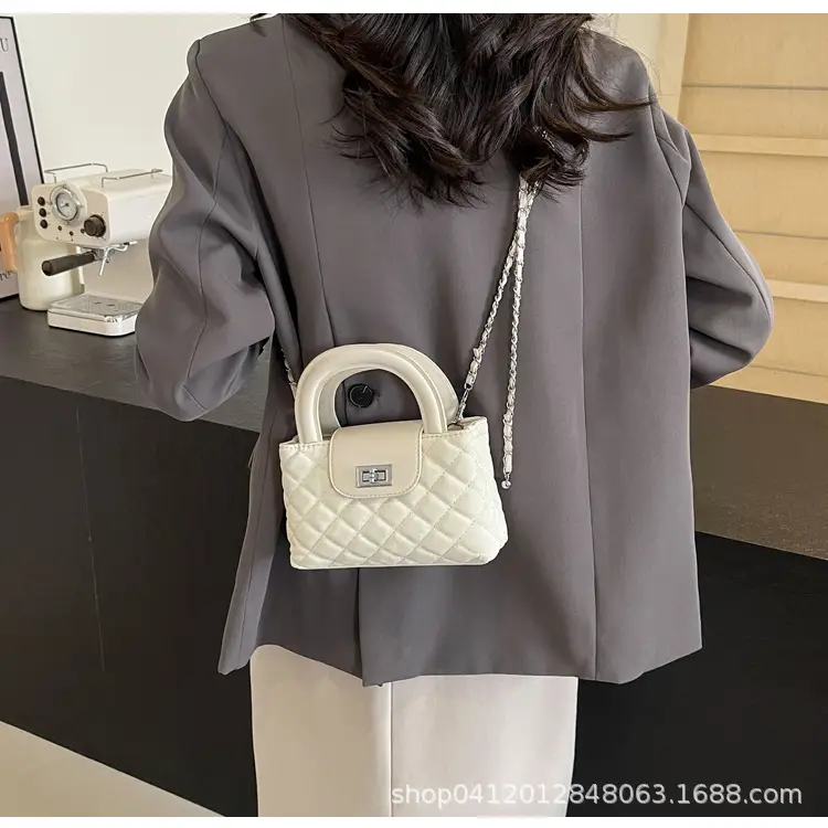 Women Rhomboid Chain Crossbody Bag Grey 2024 — feature 18