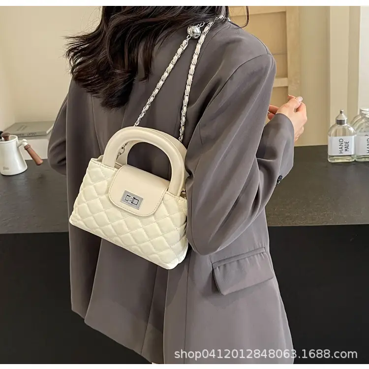 Women Rhomboid Chain Crossbody Bag Grey 2024 — feature 19