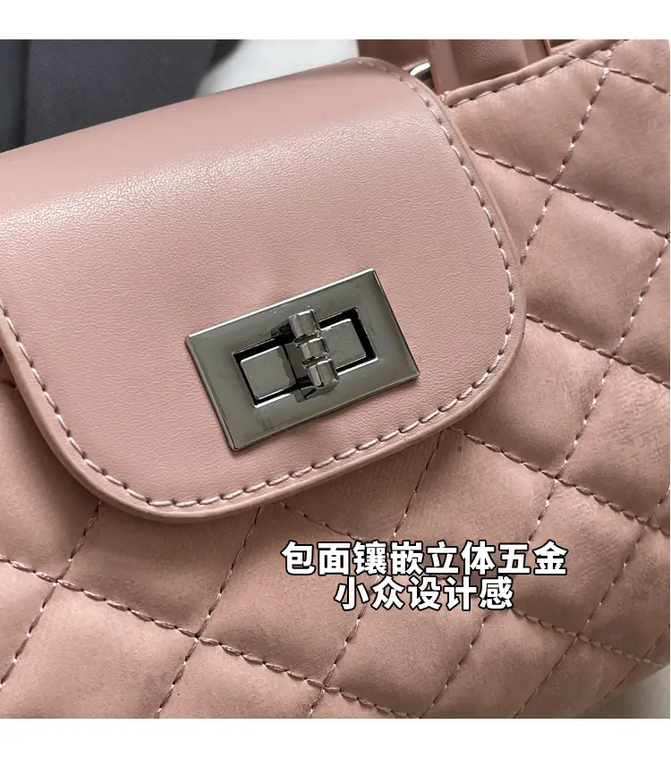Women Rhomboid Chain Crossbody Bag Grey 2024 — feature 3