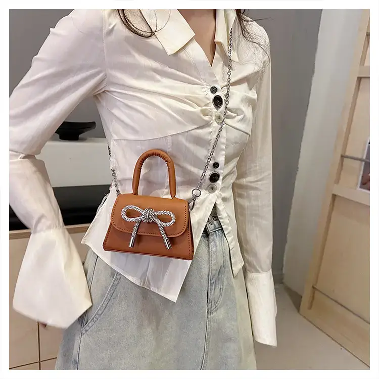 French Style Bow Mini Black Shoulder Crossbody Bag — feature 18