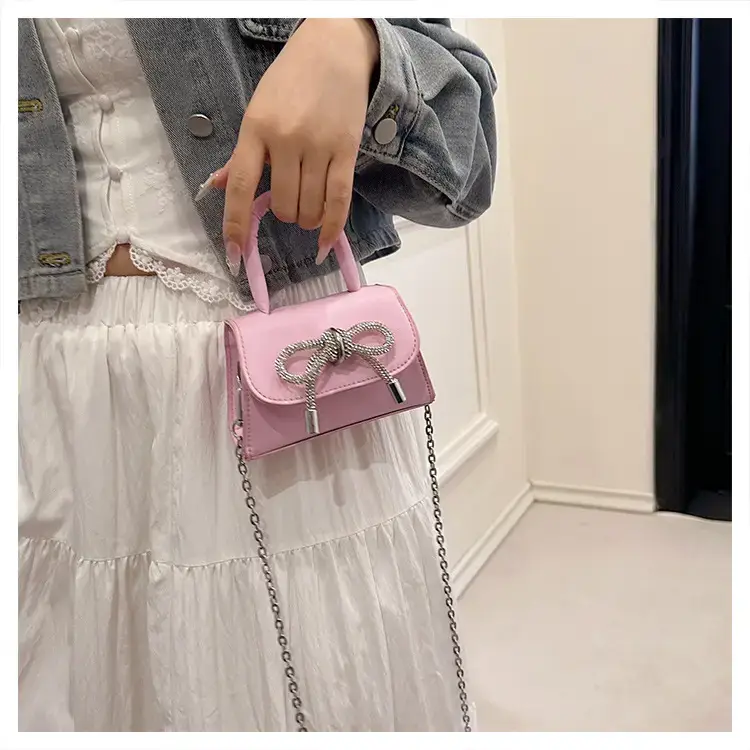 French Style Bow Mini Black Shoulder Crossbody Bag — feature 23
