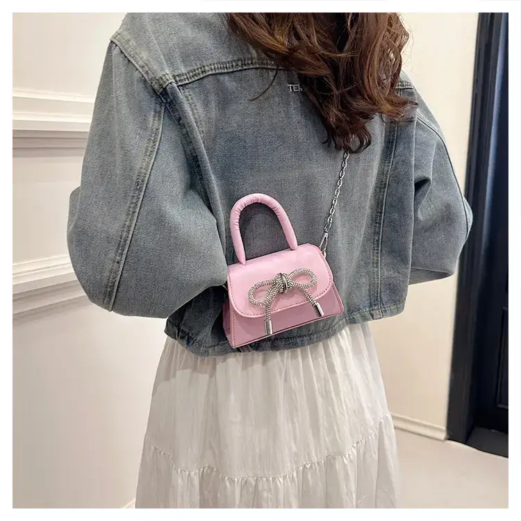 French Style Bow Mini Black Shoulder Crossbody Bag — feature 24