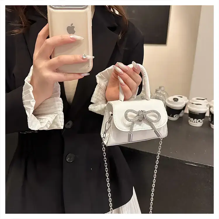 French Style Bow Mini Black Shoulder Crossbody Bag — feature 26