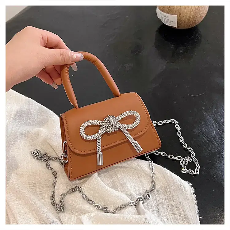 French Style Bow Mini Black Shoulder Crossbody Bag — feature 32
