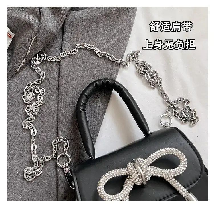 French Style Bow Mini Black Shoulder Crossbody Bag — feature 4