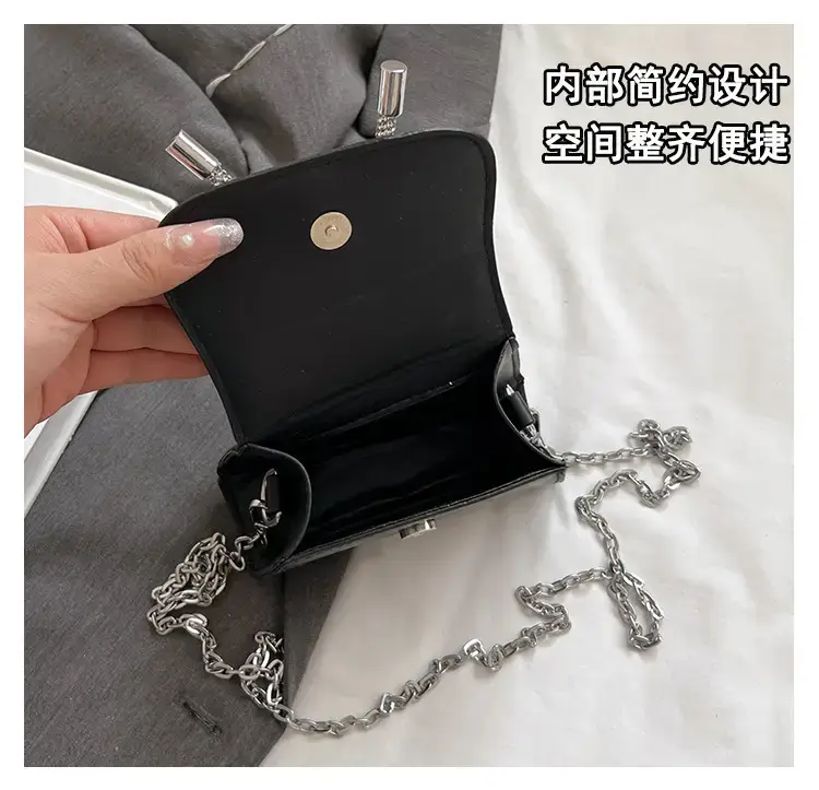 French Style Bow Mini Black Shoulder Crossbody Bag — feature 8