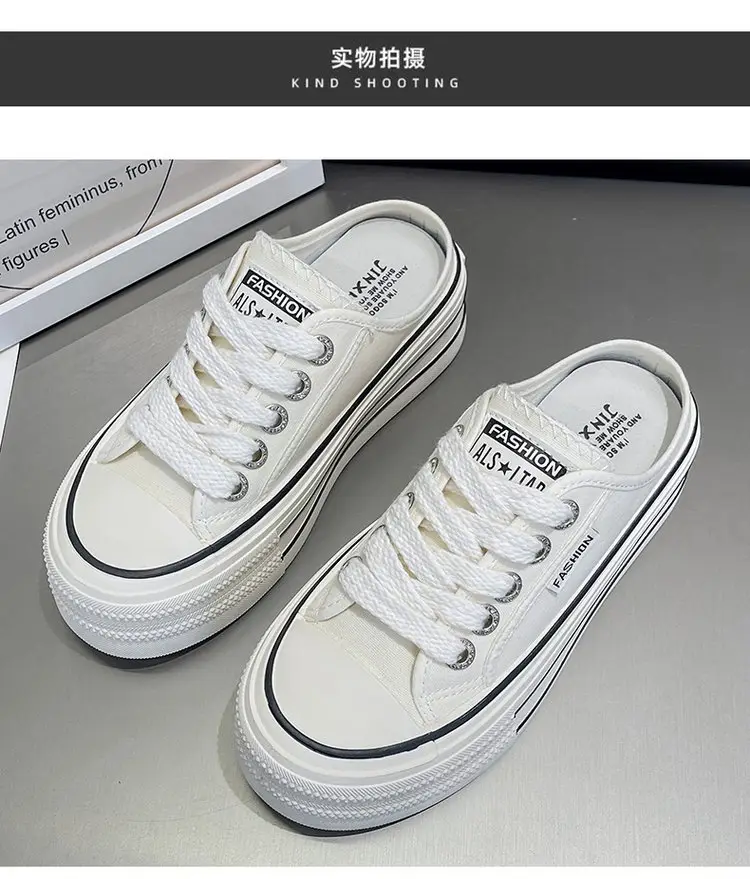 Women's Black Platform Sneakers with White Sole 2024 — feature 17