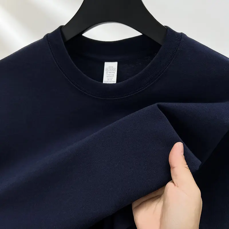 Men Women Pure Cotton Off Shoulder T-Shirt 230g - Image 12