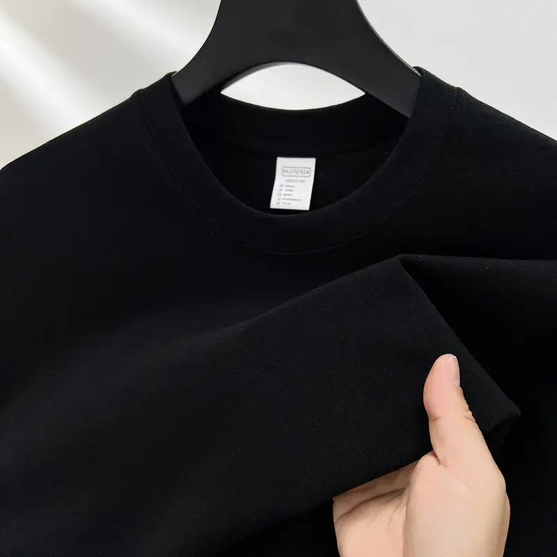 Men Women Pure Cotton Off Shoulder T-Shirt 230g - Image 13