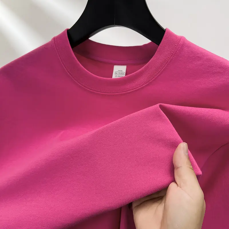 Men Women Pure Cotton Off Shoulder T-Shirt 230g - Image 7
