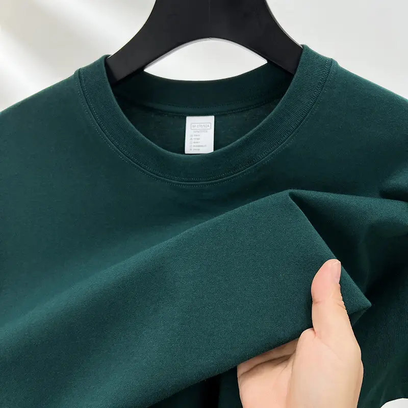 Men Women Pure Cotton Off Shoulder T-Shirt 230g - Image 9