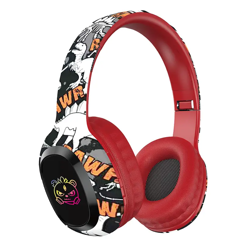Wireless Bluetooth Headphones with Luminous Graffiti Design