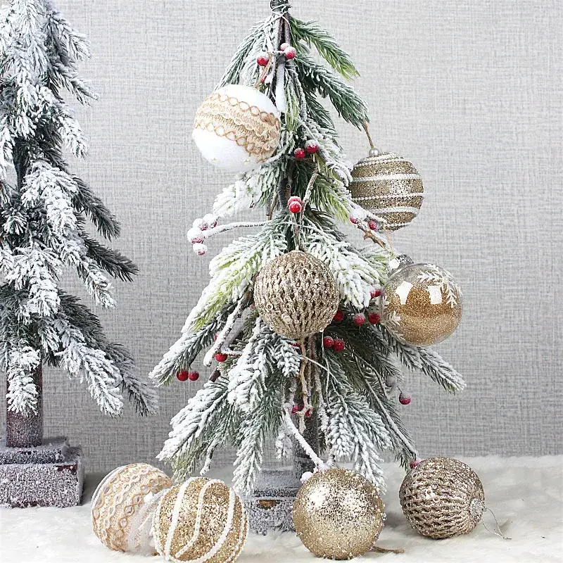 8CM Handmade Christmas Balls Transparent Decor Set - Image 9
