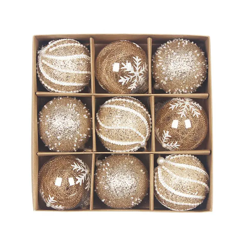 8CM Handmade Christmas Balls Transparent Decor Set - Image 2