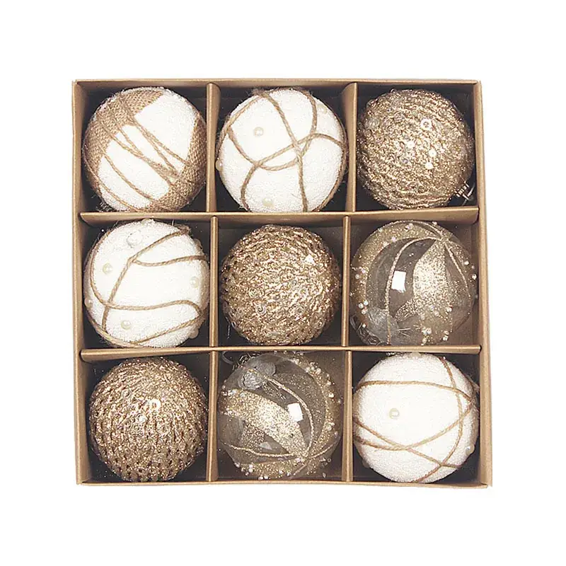 8CM Handmade Christmas Balls Transparent Decor Set - Image 3