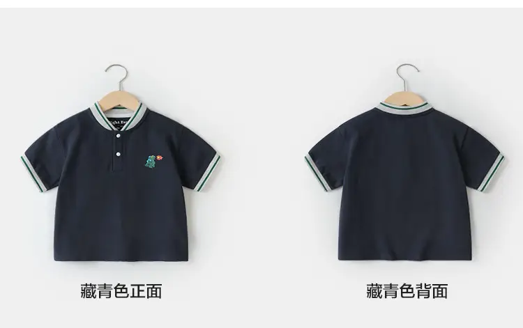 Right European Boys Polo Shirt Short Sleeve Summer Kids — feature 12