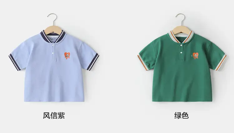 Right European Boys Polo Shirt Short Sleeve Summer Kids — feature 13
