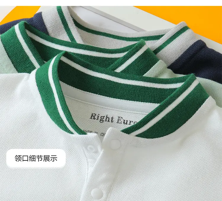Right European Boys Polo Shirt Short Sleeve Summer Kids — feature 16