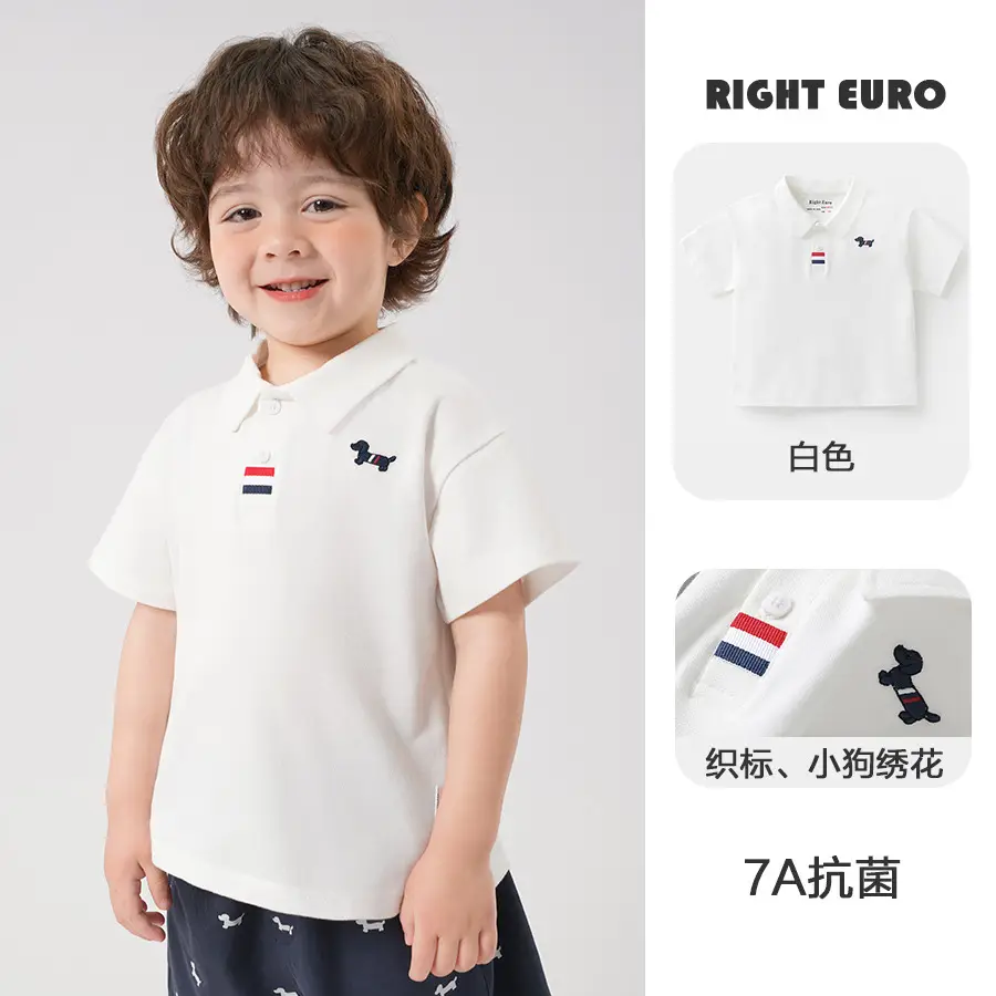 Right European Boys Polo Shirt Short Sleeve Summer Kids - Image 6