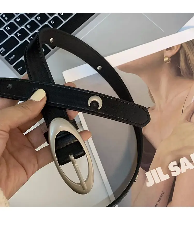 Vintage Belt for Women's Ins Style All-match Black — feature 6