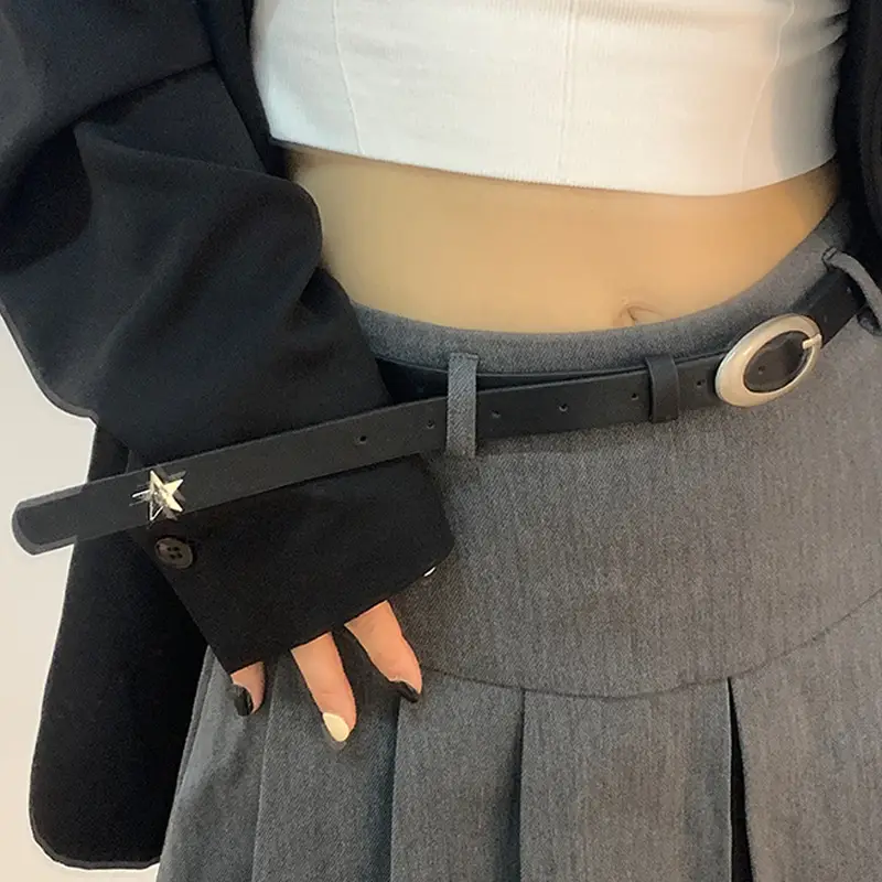 Vintage Belt for Women's Ins Style All-match Black - Image 2