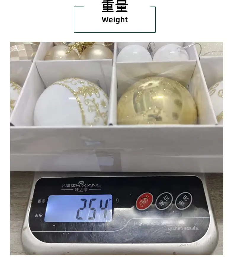 New Christmas Ball Decor Set 44pcs Painted Plated 6cm — feature 13
