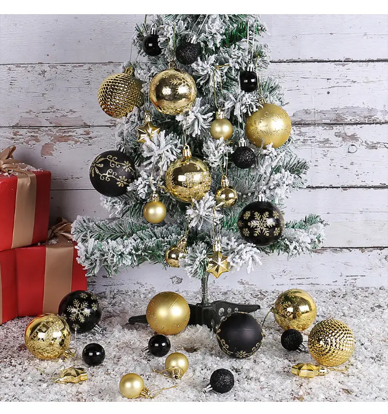 New Christmas Ball Decor Set 44pcs Painted Plated 6cm — feature 6