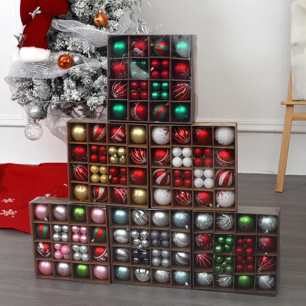 New Christmas Decoration Gift Box with Painted Balls